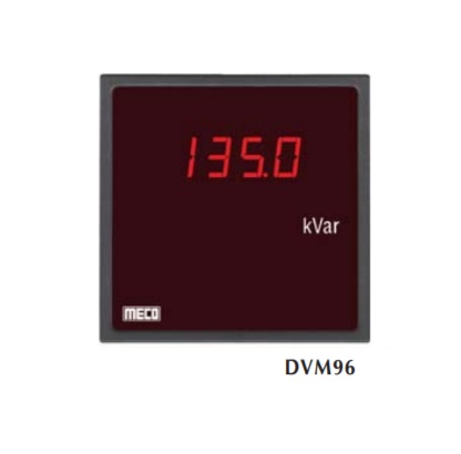 3Â½ Digit 1 Phase 1 Element 2Wire Varmeter TRMS DVM963511 (96X96mm) Range: 1A -  5A, 110 - 440V (Any One Only) With Auxiliary Power Supply 110V AC