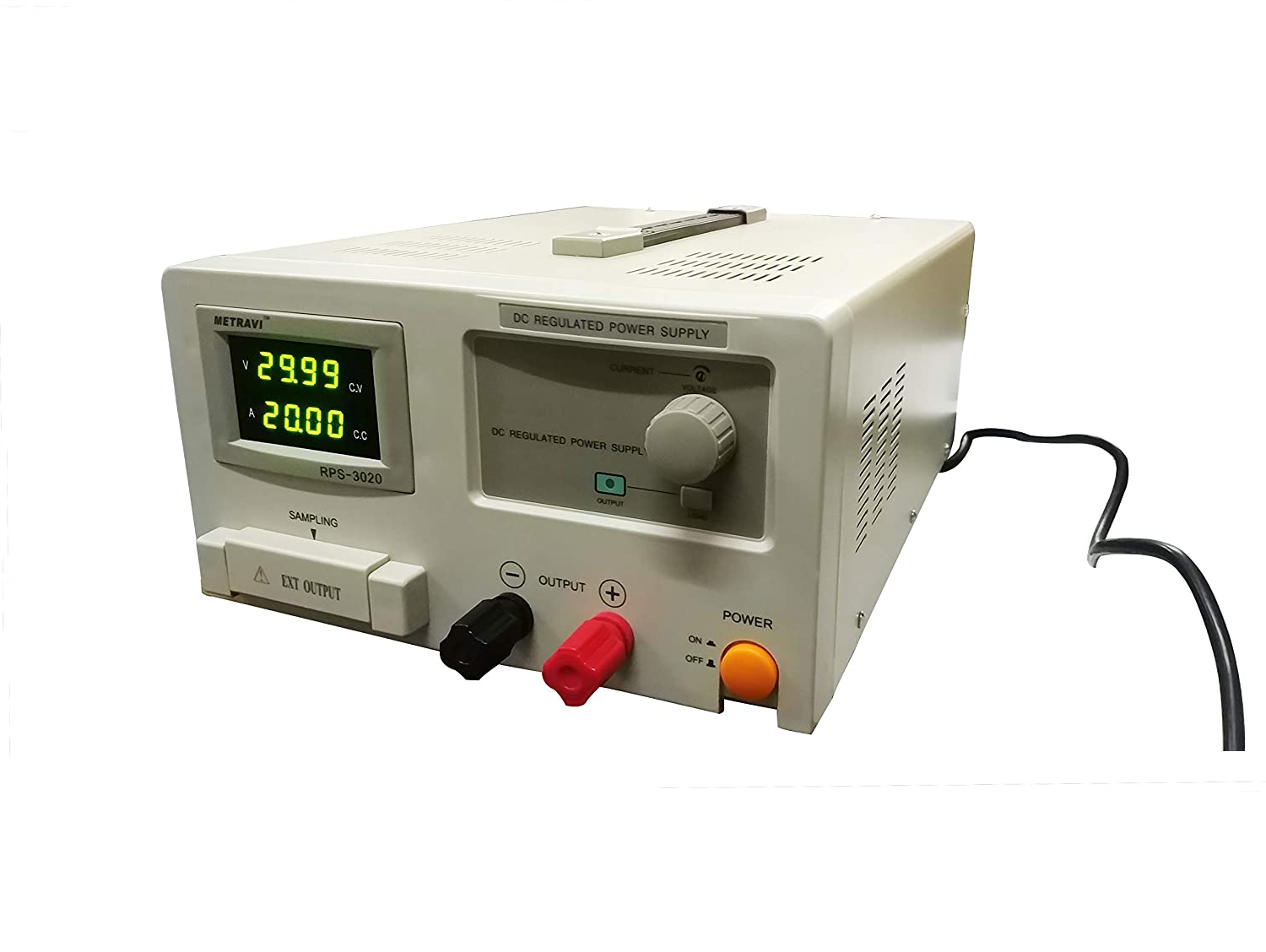 Metravi RPS-3020 DC Regulated Power Supply - Single Output with LED Display of Variable 0-30V / 0-20A DC