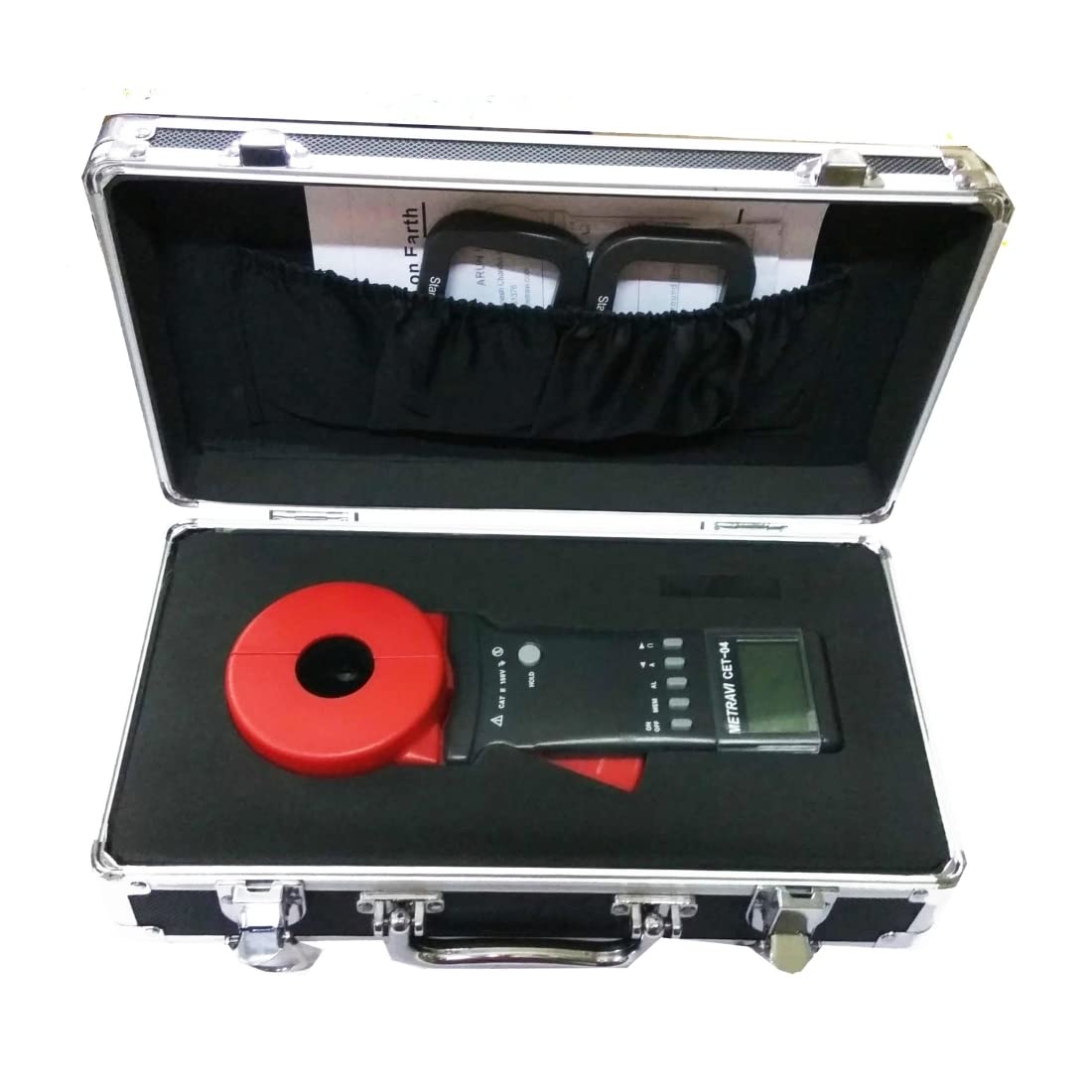 Metravi CET - 04 Clamp On Ground Resistance Tester Range 0.01Î© to 1500Ohm & Leakage Current Measurement up to 20A