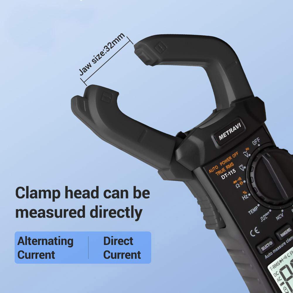 Metravi DT-725 TRMS AC/DC Digital Pocket Clamp Meter upto 600A with Auto Ranging, NCV & Flashlight