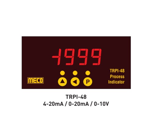 4 Digit Triple Range Programmable Process Indicator TRPI-48 (48X96 mm) Range: 4 - 20mA, 0 - 20mA & 0 - 10V DC With Auxiliary Power 85-265V AC/DC